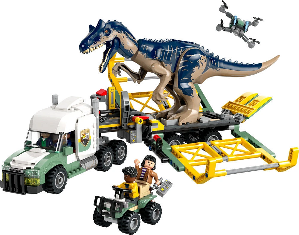 LEGO Jurassic World Dinosaur Missions: Allosaurus Transport Truck Toy, Fun Gift Idea for Kids 76966