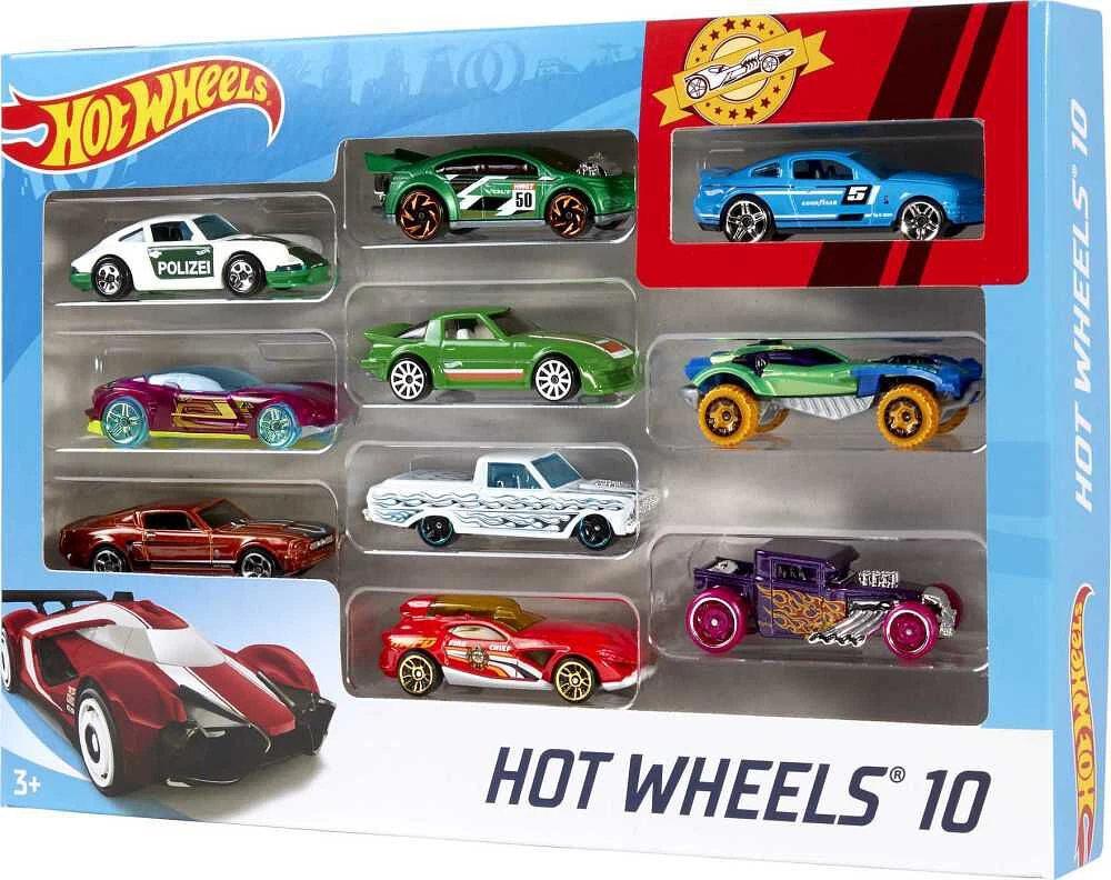 Hot Wheels - Coffret de 10 véhicules (Styles variées) - Notre Exclusivité