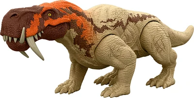 Jurassic World Rebirth Strike Attack Inostrancevia Dinosaur Toy with Single Strike Action, Authentic Posable Design