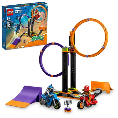 LEGO City Spinning Stunt Challenge 60360 Building Toy Set (117 Pieces)