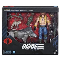 G.I. Joe Classified Series #125, Dreadnok Gnawgahyde Action Figure with pets Porkbelly & Yobbo