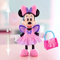 Fabuleuse Poupée de Ballerine de Mode de Minnie Mouse de Disney Junior, Ensemble de Poupée et d'Accessoires à 13 Éléments