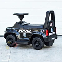KIDSVIP Voiture électrique 3 en 1 pour tout-petits, édition Police, 6 V, voiture électrique à pousser