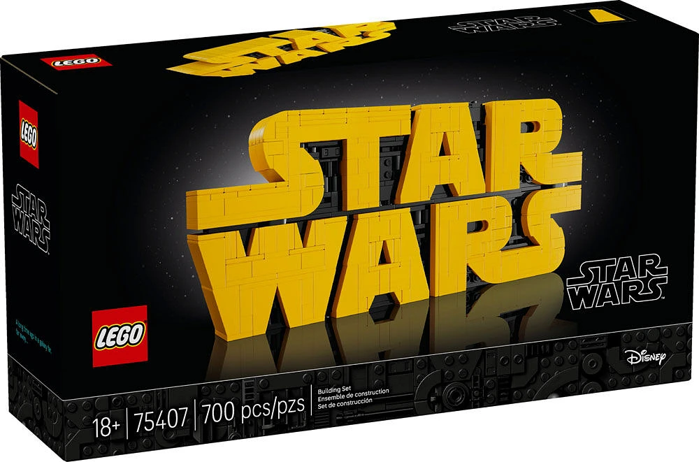 LEGO Star Wars Brick-Built Star Wars Logo - Collectible Building Kit for Adults 18+ - 75407