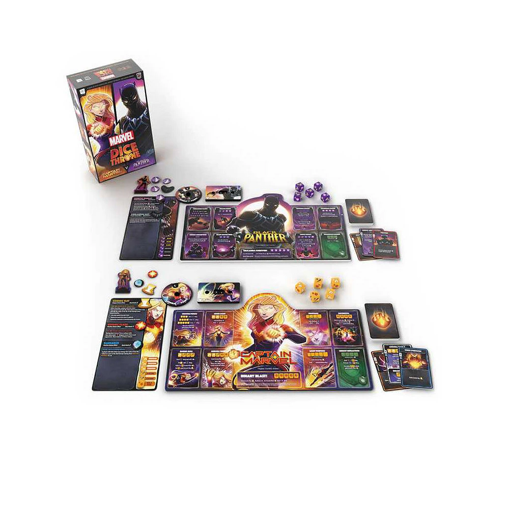 USAopoly Marvel Dice Throne 2-Hero Box (Captain Marvel, Black Panther) Jeu De Plateau - Édition anglaise