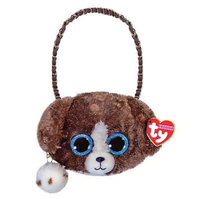 Ty Mini Purse - MUDDLES - Brown Dog