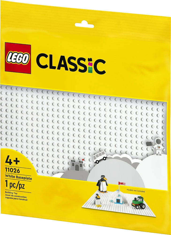 LEGO Classic White Baseplate 11026 Building Kit for Kids (1 Piece)