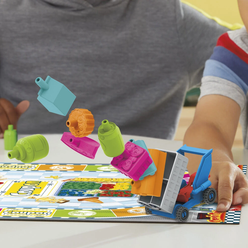 picerie en folie, jeu de plateau pour enfants et tout-petits, jeu d'assemblage avec mini articles