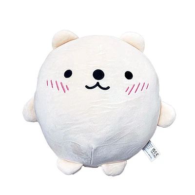 11.8" Yabu Round Bear - White Plush