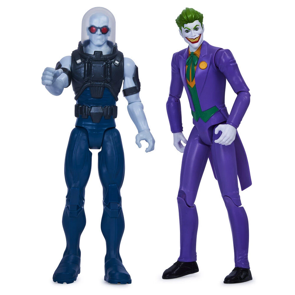 DC Comics, Batman et Robin contre The Joker et Mr. Freeze, Figurines articulées de 30 cm