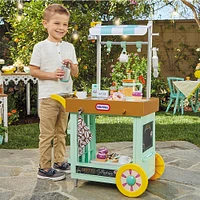 Little Tikes 2-in-1 Café Cart Pretend Food Cooking Toy Role Play Kitchen Playset for Multiple Kids and Toddlers