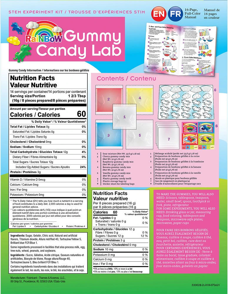 Thames and Kosmos Rainbow Gummy Candy Lab - 2L