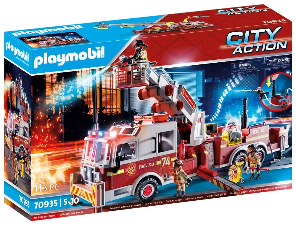 Playmobil - Camion de pompiers avec échelle