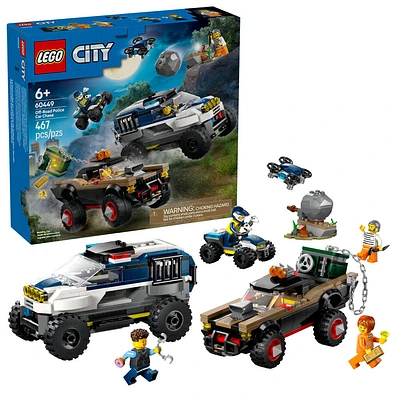 LEGO City La poursuite en voiture de police tout-terrain, Ensemble de jouet de véhicule pour 6 ans et plus 60449