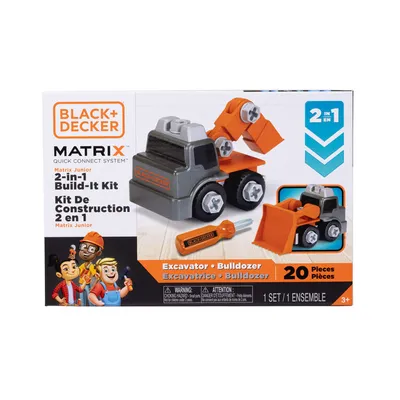 Black and Decker Kit: Excavator Truck and Bulldozer