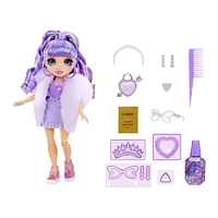 Rainbow High Creative Crystals Violet - Poupée-mannequin violette de 11 po (28 cm)