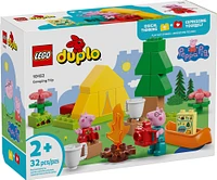 LEGO DUPLO Peppa Pig Le voyage en camping, Ensemble de jeu de construction avec canot pour un jeu créatif 10452