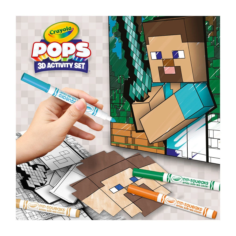 Ensemble d'activités Crayola POPS 3D Minecraft