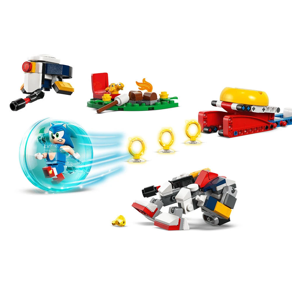 LEGO Sonic the Hedgehog : La bataille près du feu de camp de Sonic, Jouet de jeu vidéo à collectionner pour garçons et filles 77001