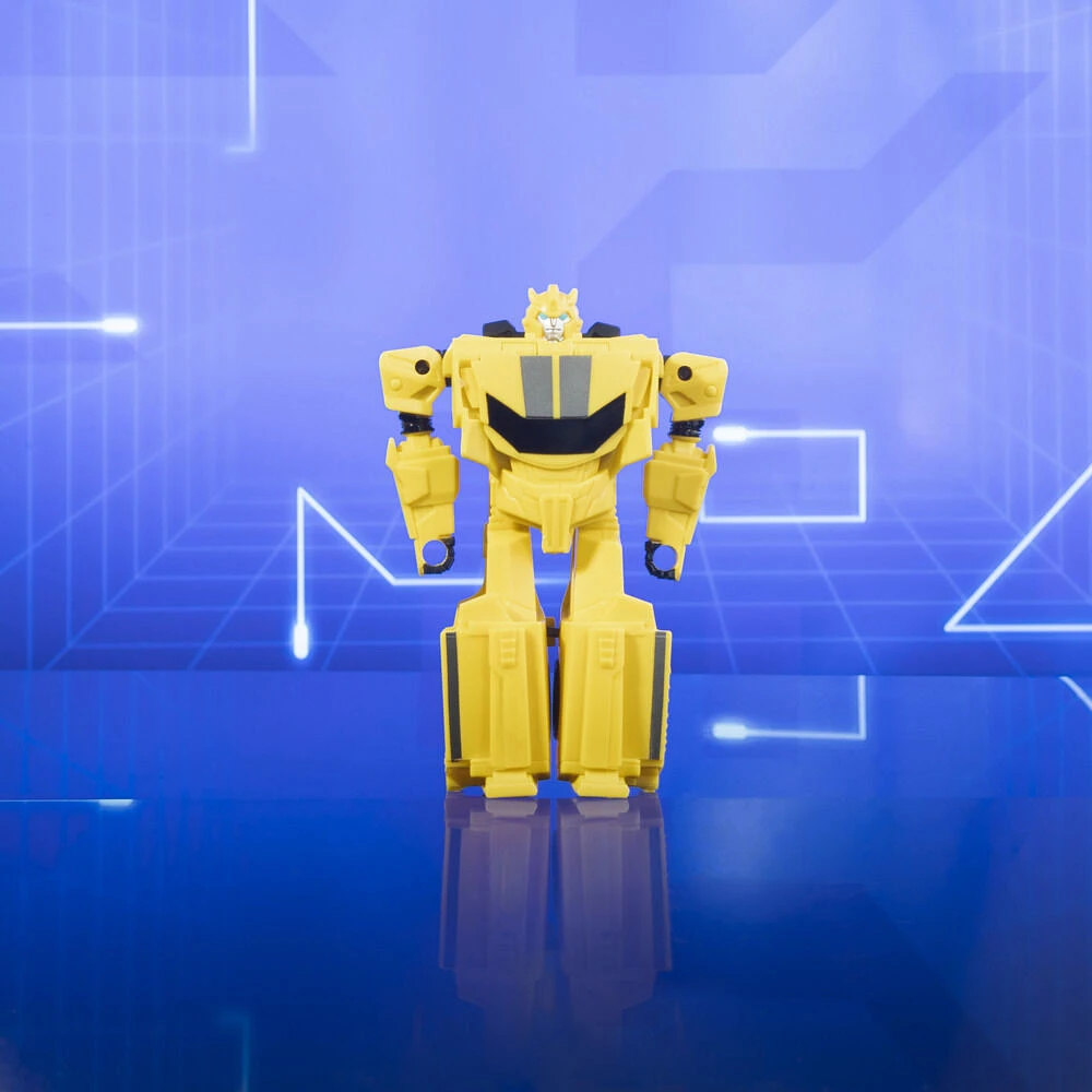 Transformers Toys EarthSpark 1-Step Flip Changer Bumblebee 4-Inch Action Figure, Robot Toys