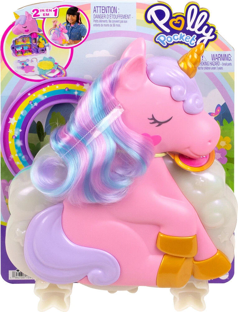 Polly Pocket Rainbow Unicorn Salon Playset