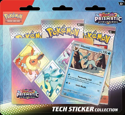 Collection d'Autocollants Techniques Écarlate et Violet - Évolutions Prismatiques du JCC Pokémon - Édition anglaise