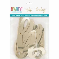 "Oh Baby" Gold Foil Script Banner 2.8 ft - English Edition