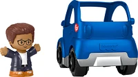 Fisher-Price Little People Electric Vehicle Toy Car and Figure Set for Toddlers, 2 Pieces