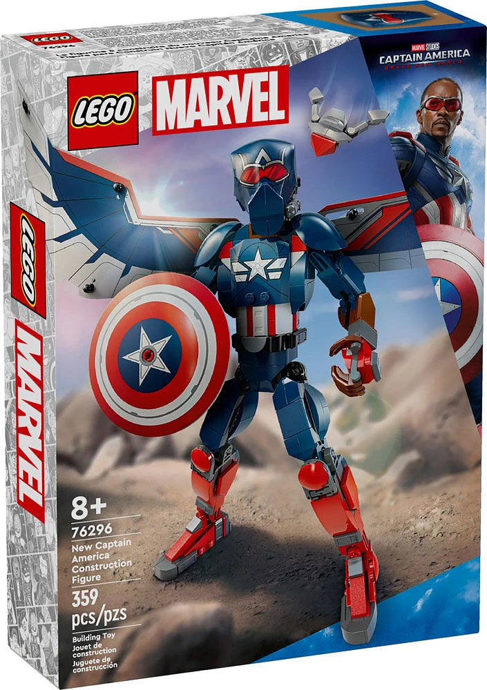 Jouet à construire LEGO Marvel La figurine à construire du nouveau Capitaine America 76296