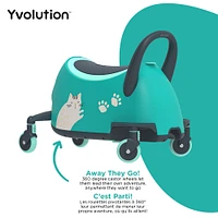 Yvolution Glider Luna Go Jouet à chevaucher - Bleu canard