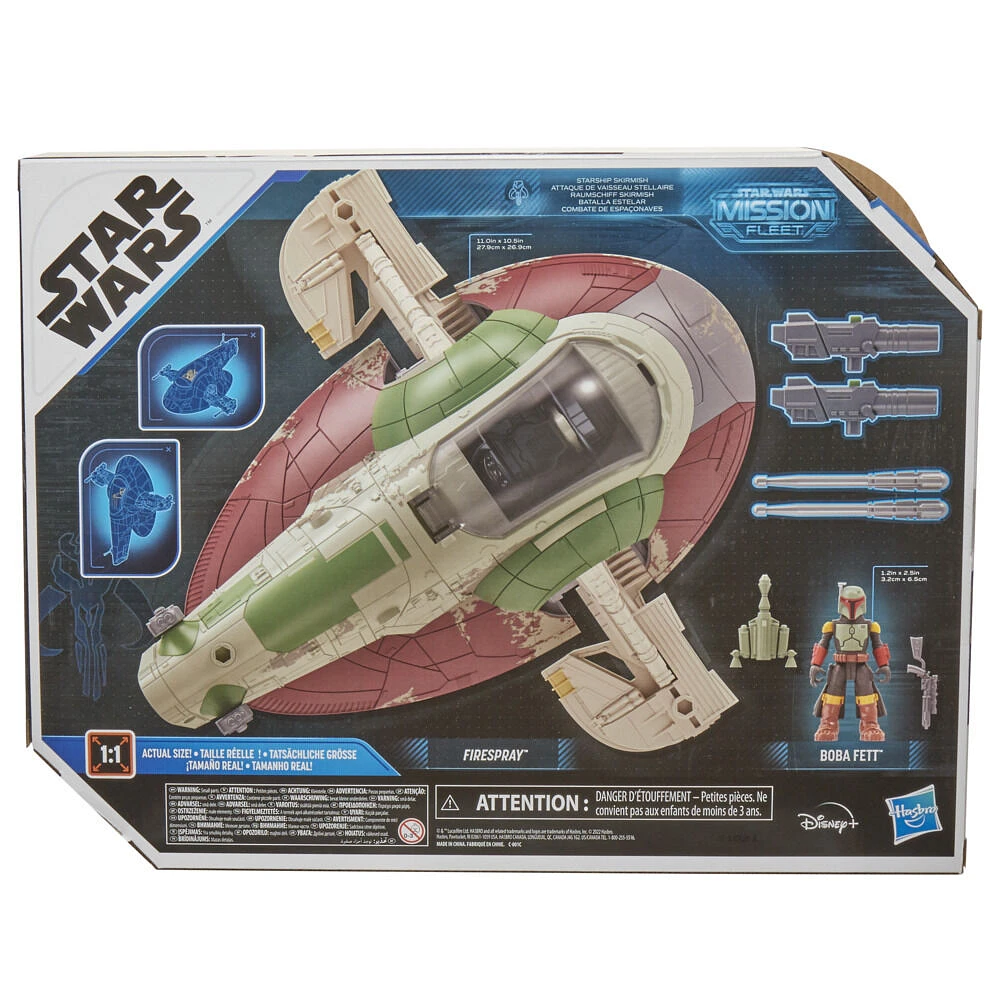 Star Wars Mission Fleet, Attaque de vaisseau stellaire, Boba Fett et vaisseau, figurine et véhicule