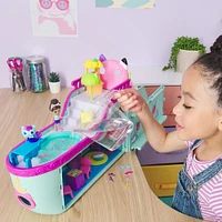 Gabby's Dollhouse, Bateau des chamis de Gabby, bateau de croisière avec 2 figurines, jouets surprises et accessoires de maison de poupée