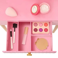 Our Generation Fabulous Fun Vanity Set Pink Vanity Table & Accessories for 18-inch Dolls