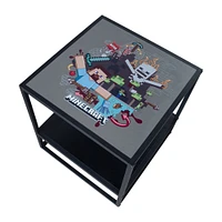 Phoenix Minecraft Side Table with Storage Shelf