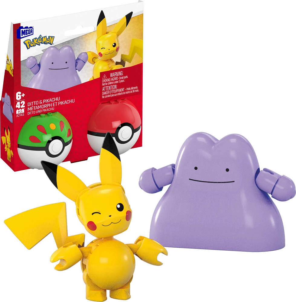 MEGA Pokémon Poké Ball 2-Pack Building Toy Kits with 2 Action Figures ( Pieces