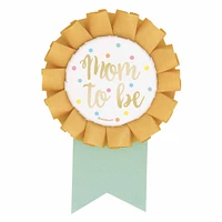 Foil "Mom to Be" Baby Shower Badge - English Edition