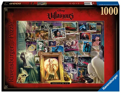 Ravensburger Disney Villainous: Cruella de Vil 1000-Piece Jigsaw Puzzle