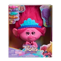 Tête de Coiffure de Poppy de Les Trolls 3 de DreamWorks, 11 Eléments, Rose