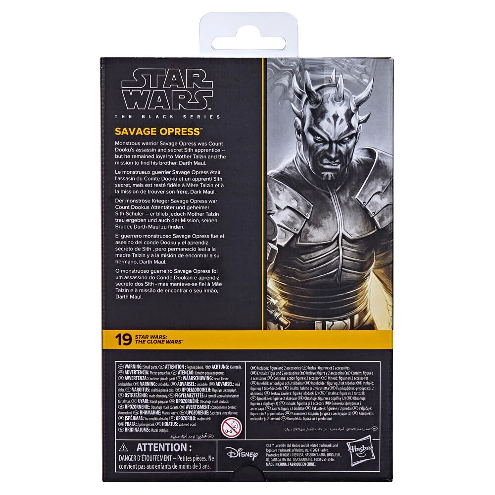 Star Wars The Black Series Savage Opress, Star Wars: The Clone Wars Deluxe Collectible 6 Inch Action Figure