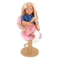 Our Generation Sweet Styles Salon Chair Hair Styling Accessory Set for 18-inch Dolls