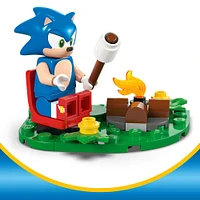 LEGO Sonic the Hedgehog : La bataille près du feu de camp de Sonic, Jouet de jeu vidéo à collectionner pour garçons et filles 77001