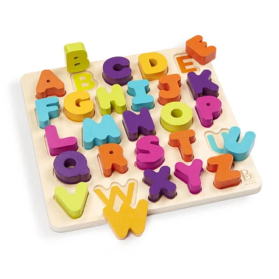 B. toys Alpha-B.-tical Wooden Alphabet Puzzle