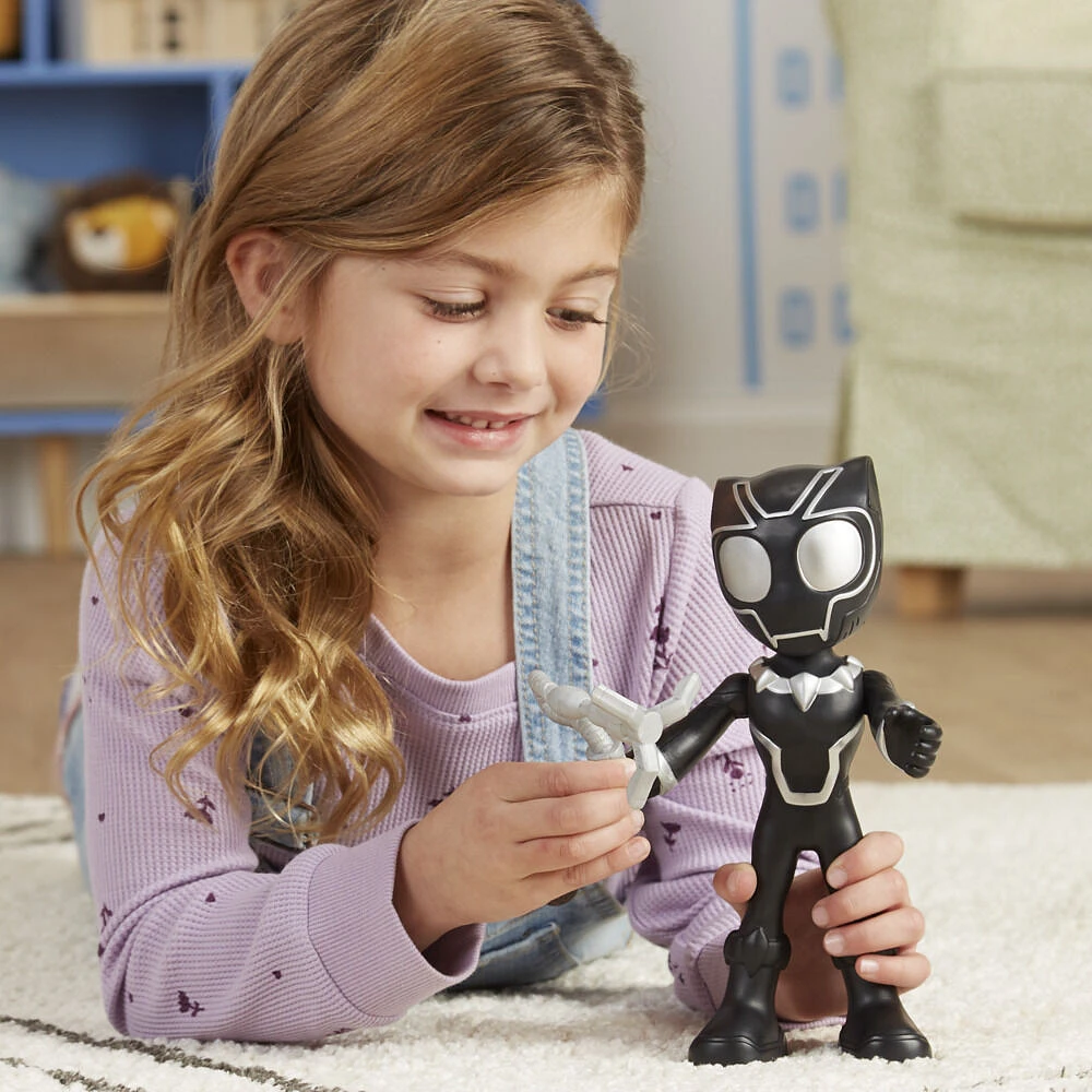 Spidey et ses Amis Extraordinaires, figurine Black Panther de 22,5 cm, jouet de super-héros préscolaire pour filles et garçons, dès 3 ans