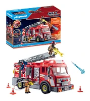 Playmobil - Camion de pompiers avec grande échelle