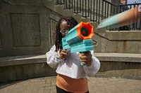 Nerf Roblox SharkBite: Web Launcher Rocker Blaster, Includes Code to Redeem Exclusive Virtual Item, 2 Nerf Rockets, Pump Action