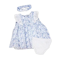 Rock A Bye Bébé bleu 3 pièces oeillet robe 