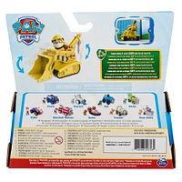 PAW Patrol, Rubble Bulldozer, Véhicule avec figurine articulée à collectionner, jouets respectueux de la planète