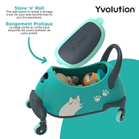 Yvolution Glider Luna Go Jouet à chevaucher - Bleu canard