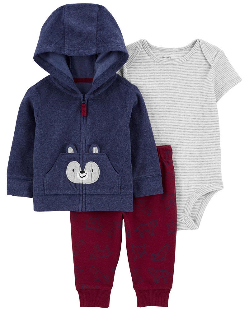 Carter's Three Piece Little Cardigan Set Navy 18M