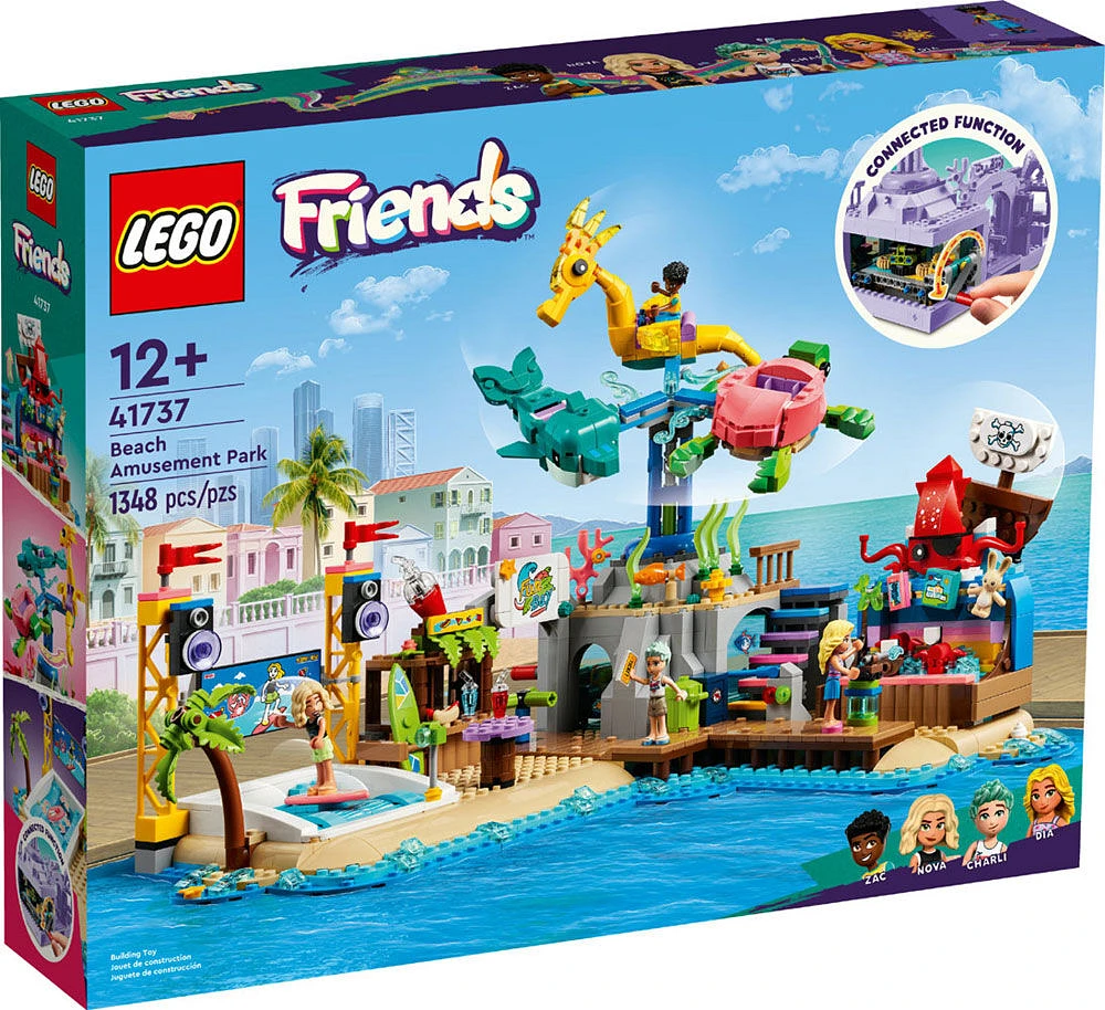 LEGO Friends Le parc d'attractions sur la plage 41737 Ensemble de jeu de construction (1 348 pièces)